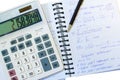 Financial and mathematical calculations Royalty Free Stock Photo