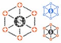 Financial medical network Composition Icon of Circle Dots