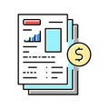 financial modeling color icon vector illustration