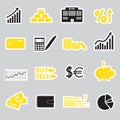 Financial and money stickers eps10