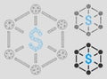Financial Network Vector Mesh Network Model and Triangle Mosaic Icon Royalty Free Stock Photo
