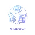 Financial plan concept icon Royalty Free Stock Photo