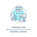 Financial plan concept icon Royalty Free Stock Photo