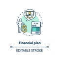 Financial plan concept icon Royalty Free Stock Photo