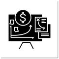 Financial plan glyph icon Royalty Free Stock Photo