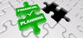 Financial planning. Final piece of the puzzle Royalty Free Stock Photo