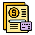 Financial planning paper icon vector flat