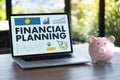 financial planning Retirement planning woman and man at retirement with consultant or adviser Royalty Free Stock Photo