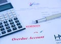 Financial problems: overdue account. Royalty Free Stock Photo