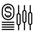 Financial profit boost icon outline vector. Capital enchantment Royalty Free Stock Photo