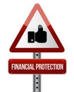 Financial Protection like sign concept