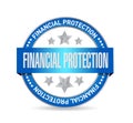 Financial Protection seal sign concept