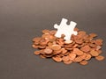 Financial puzzle piece Royalty Free Stock Photo