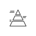 Financial pyramid line icon