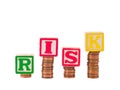 Financial R I S K and Pennies Royalty Free Stock Photo