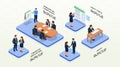 Financial Regulation Isometric Concept