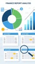 Financial Report Analysis and Data Visualization Royalty Free Stock Photo