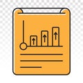 Financial report or income statement flat colours icon for apps and websites