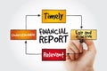 Financial report mind map with marker, business concept Royalty Free Stock Photo