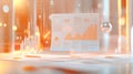 Financial Report Render in Soft Neutral Background, Transparent Analysis Concept