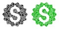 Financial Reward Seal Icon Eco Composition of Floral Elements