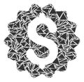 Financial Reward Seal Mosaic of Triangles