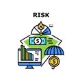 Financial Risk Vector Concept Color Illustration