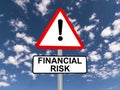 Financial risk warning sign