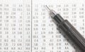 Financial Section With Automatic Pencil. Royalty Free Stock Photo