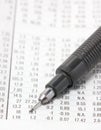 Financial Section With Automatic Pencil. Royalty Free Stock Photo