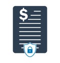 Financial security icon. Royalty Free Stock Photo