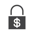 Financial Security icon simple vector symbol Royalty Free Stock Photo