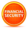 Financial Security Natural Orange Round Button Royalty Free Stock Photo