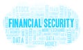 Financial Security word cloud. Royalty Free Stock Photo