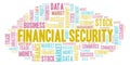 Financial Security word cloud. Royalty Free Stock Photo