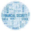Financial Security word cloud Royalty Free Stock Photo