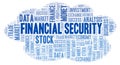 Financial Security word cloud. Royalty Free Stock Photo
