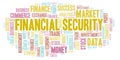 Financial Security word cloud. Royalty Free Stock Photo