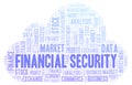 Financial Security word cloud Royalty Free Stock Photo