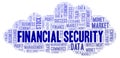 Financial Security word cloud Royalty Free Stock Photo