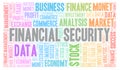 Financial Security word cloud Royalty Free Stock Photo