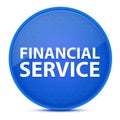 Financial Service aesthetic glossy blue round button abstract