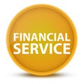 Financial Service luxurious glossy yellow round button abstract Royalty Free Stock Photo