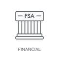 Financial Services Authority linear icon. Modern outline Financi