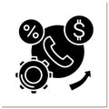 Financial services glyph icon Royalty Free Stock Photo