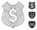 Financial Shield Polygonal Web Vector Mesh Illustration Royalty Free Stock Photo