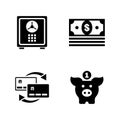 Financial. Simple Related Vector Icons Royalty Free Stock Photo