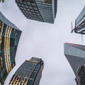 Financial skyscraper buildings in Charlotte North Carolina USA Royalty Free Stock Photo