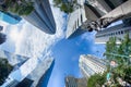 Financial skyscraper buildings in Charlotte North Carolina Royalty Free Stock Photo