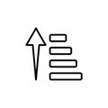 Financial Sort Amount Up Icon for Budgeting and Expense Tracking